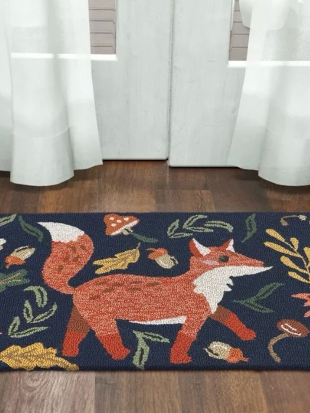 New. Kitchen Door mat rug.     Fall Fox.